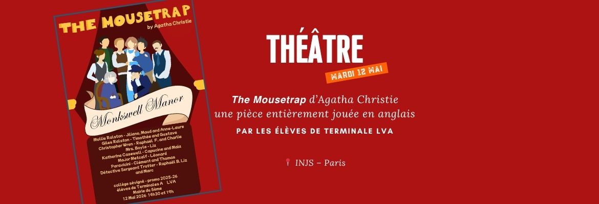 Les élèves de Terminale montent sur scène avec The Mousetrap