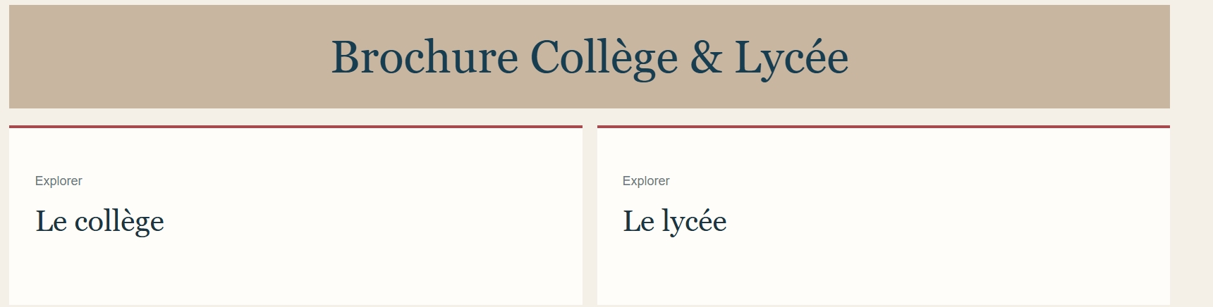 Découvrez la nouvelle brochure du Collège et du Lycée pour la rentrée 2027-2028